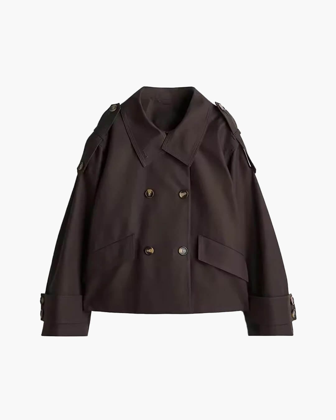 Lucy korte trenchcoat met opstaande kraag