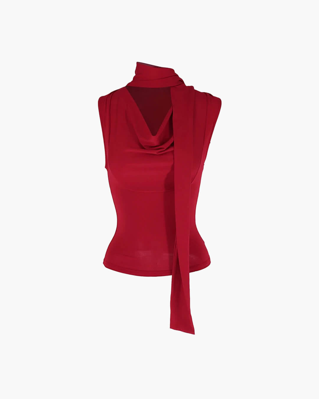 Mouwloze top met striksluiting in de hals Lydia