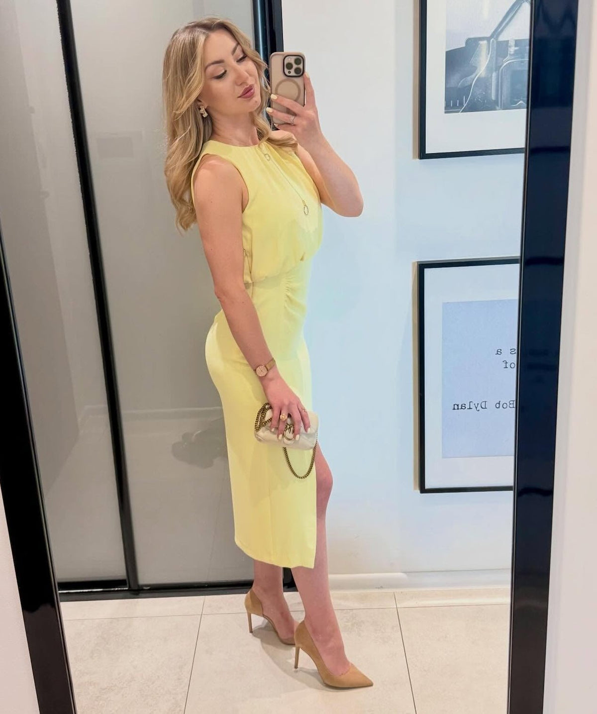 Maren mouwloze midi-jurk