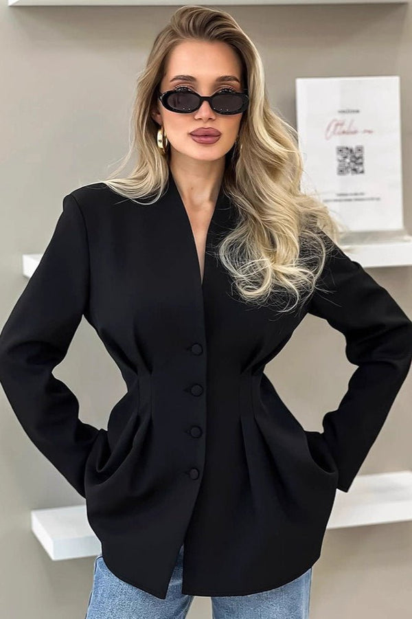 Margarita blazer met plooien