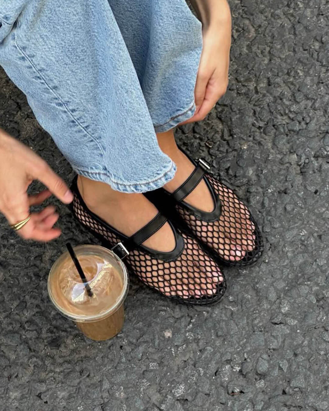 Margaux ballerina's van mesh