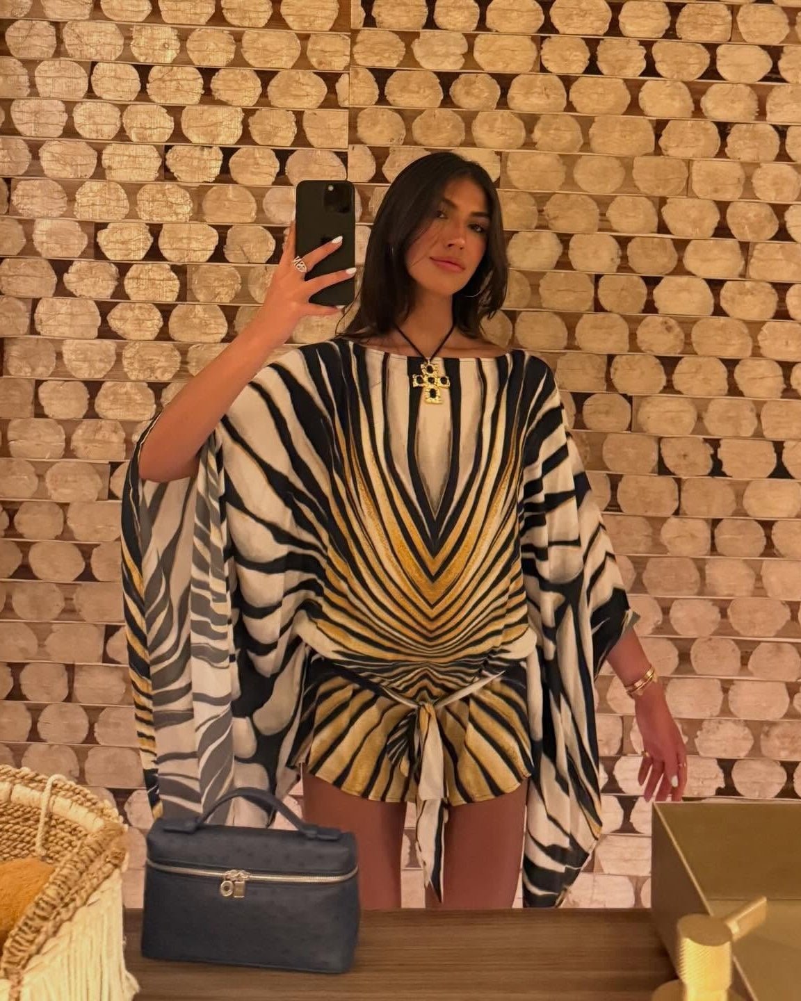 Margot kaftanjurk met zebraprint