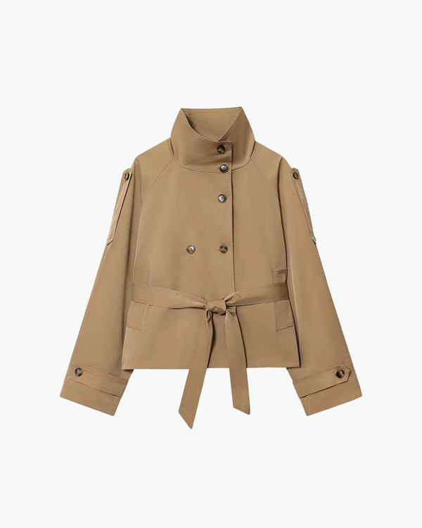 Marlene cropped trenchcoat