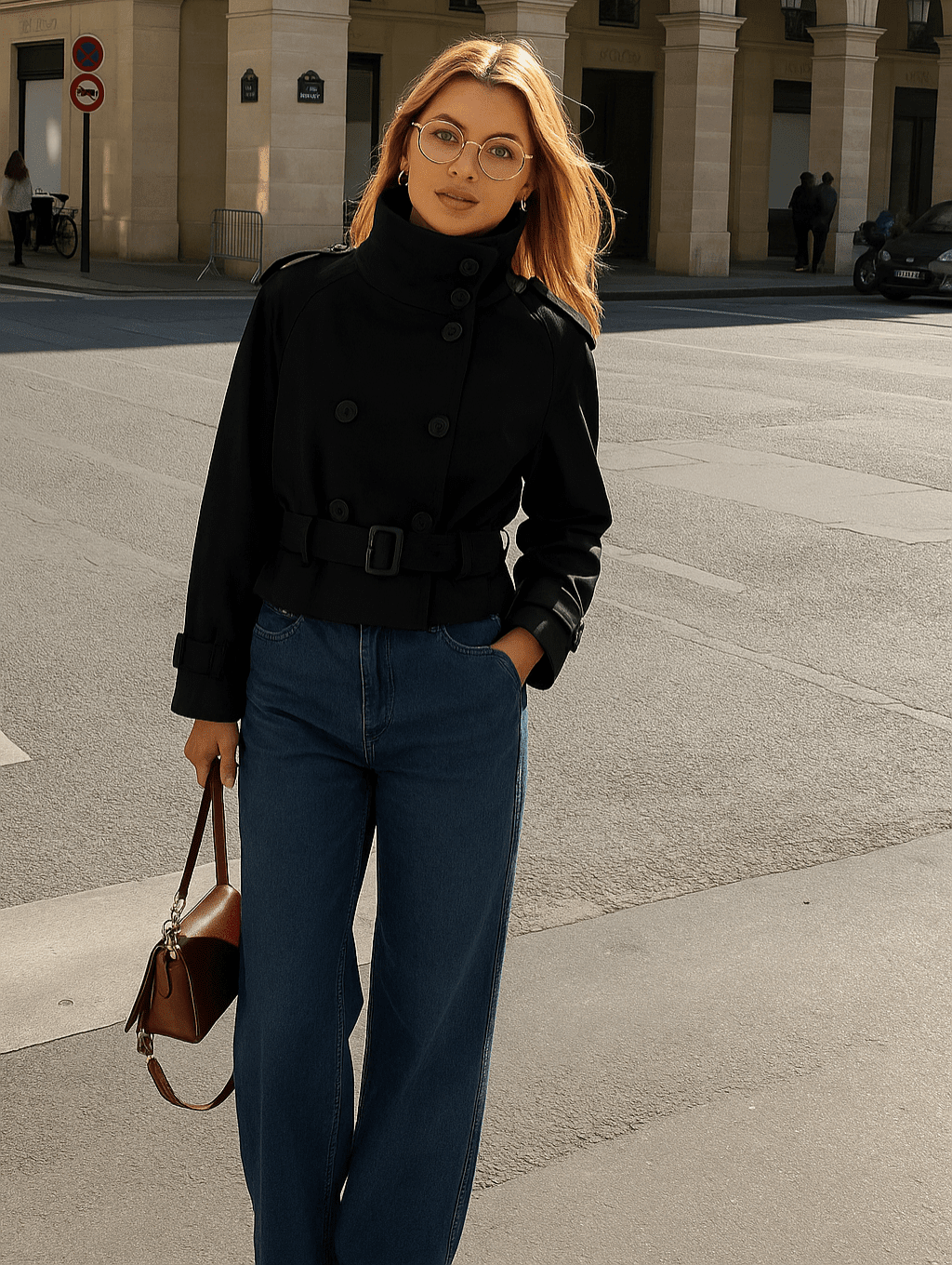 Marlene cropped trenchcoat