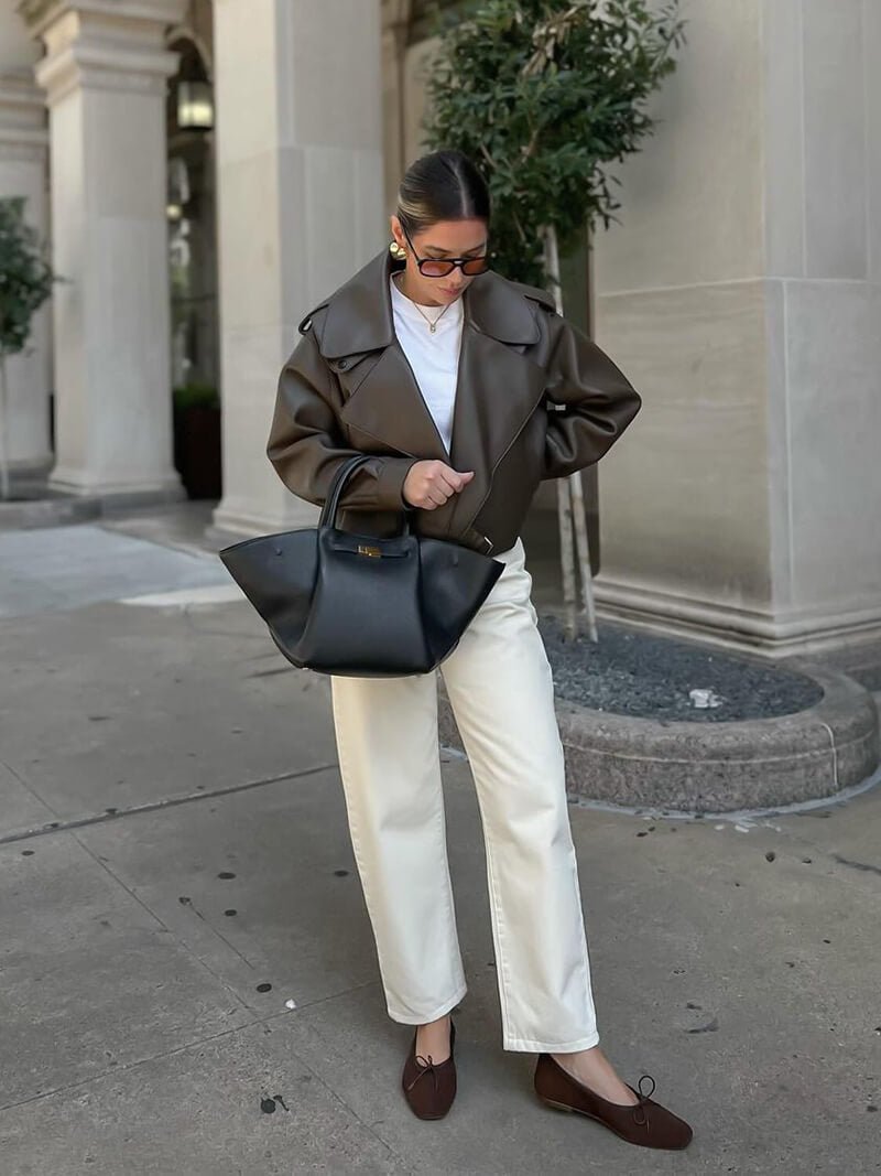Melanie leren tas