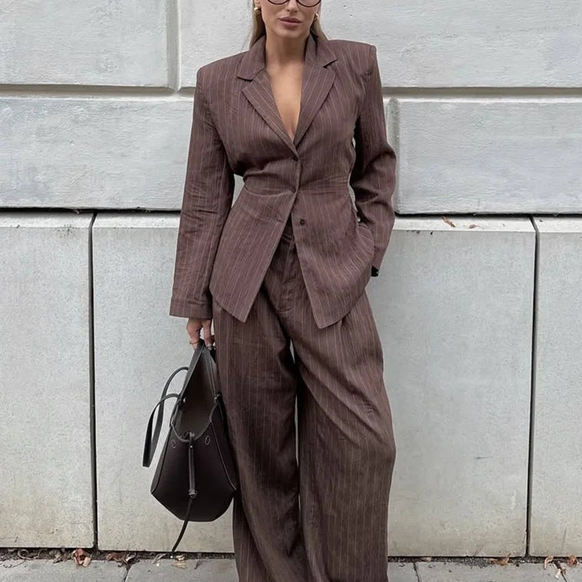 Pantalonpak met krijtstreep Melanie