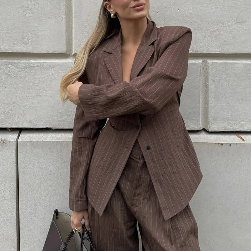 Pantalonpak met krijtstreep Melanie
