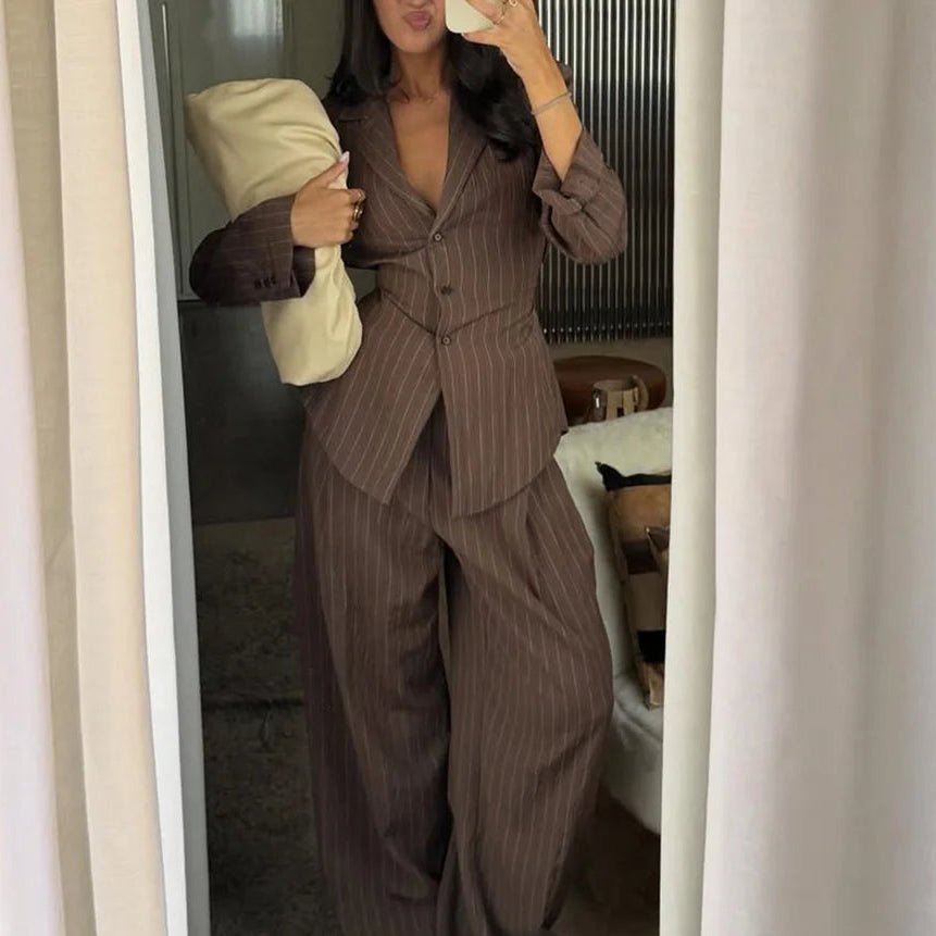 Pantalonpak met krijtstreep Melanie