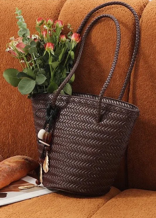Meryl geweven bucketbag met etui