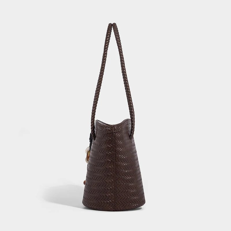 Meryl geweven bucketbag met etui