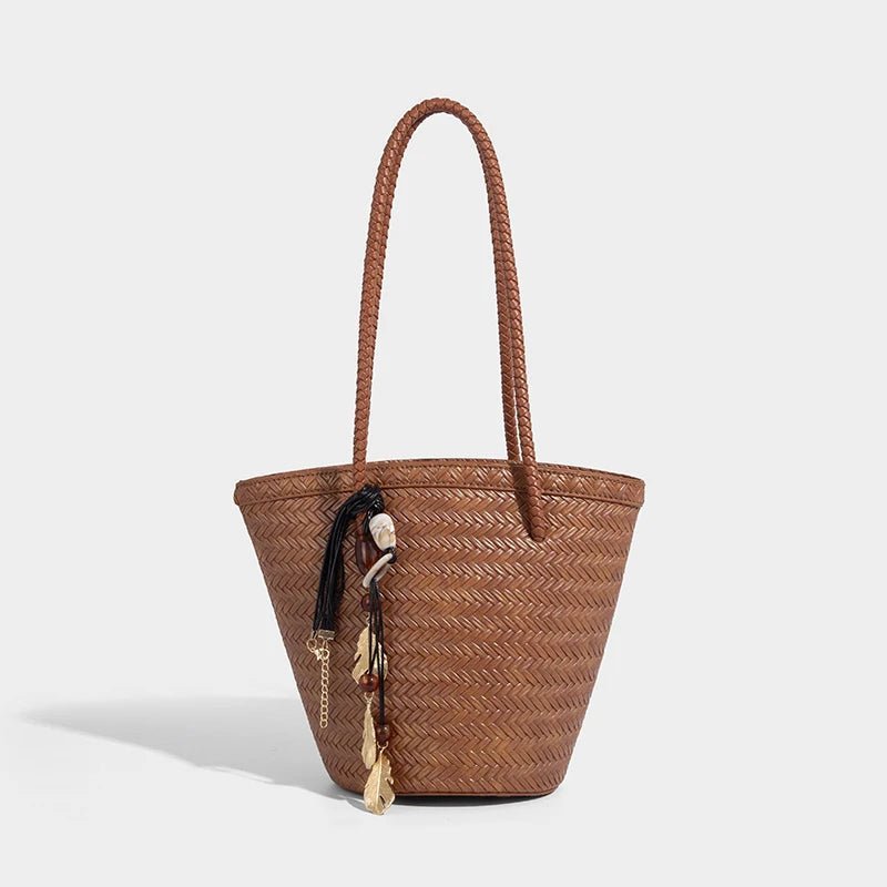 Meryl geweven bucketbag met etui