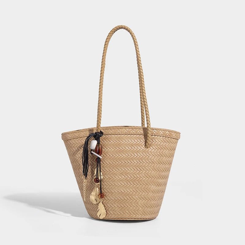 Meryl geweven bucketbag met etui