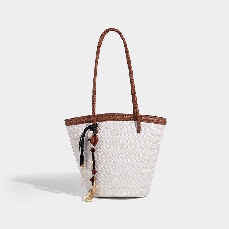 Meryl geweven bucketbag met etui