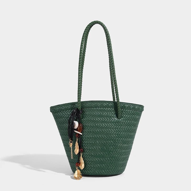 Meryl geweven bucketbag met etui