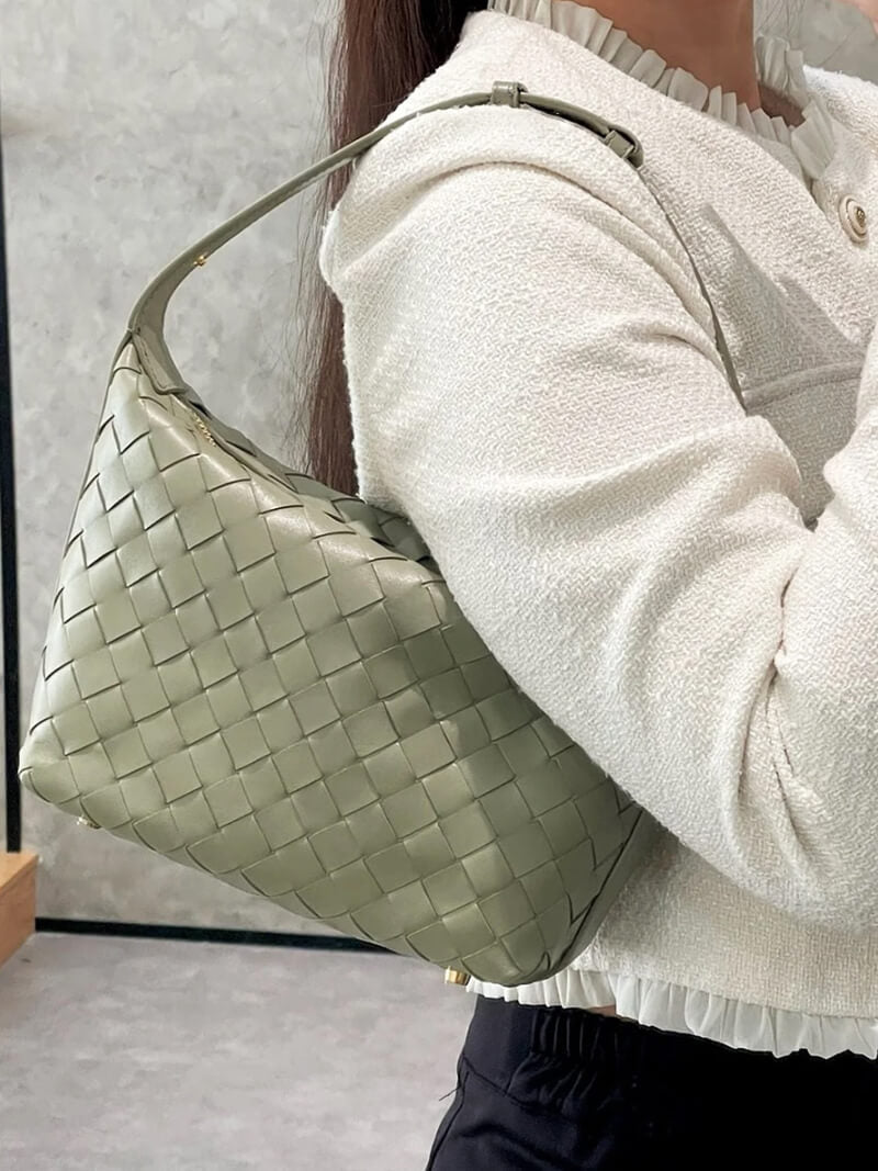 Mini gevlochten tas Mica