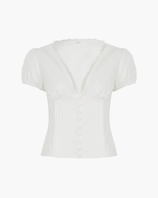 Mica Plunged Neck Blouse