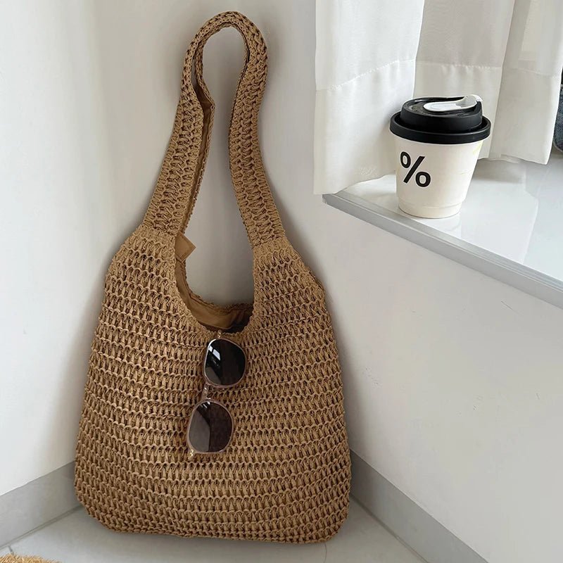 Miranda geweven strooien shopper