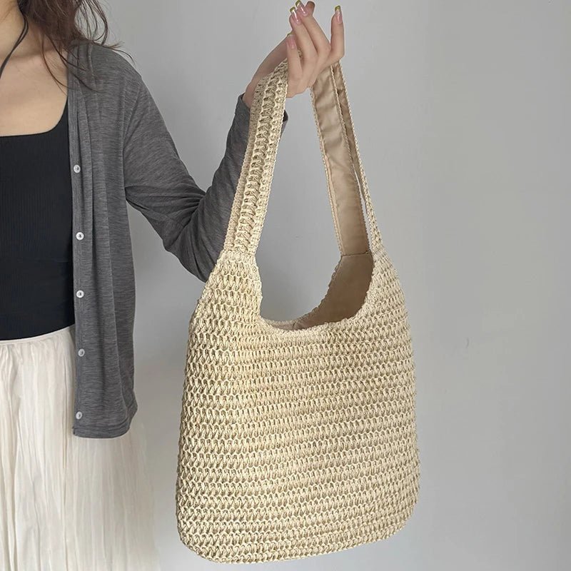 Miranda geweven strooien shopper