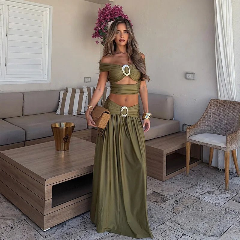 Naomi-tweedelige crop-set