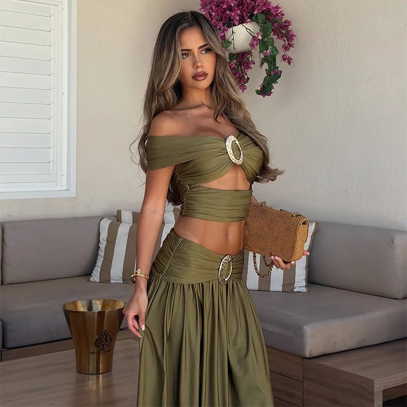 Naomi-tweedelige crop-set