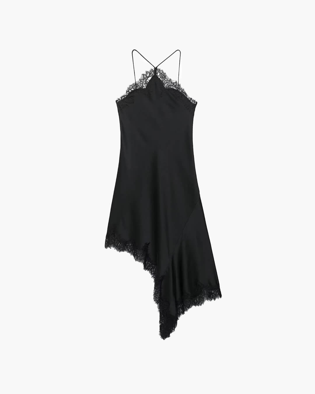 Natalie kanten midi-jurk met blote schouders