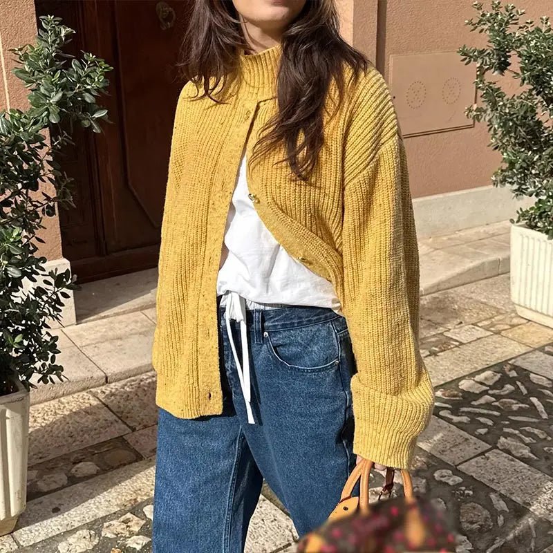 Oversized gebreid vest van Nicola
