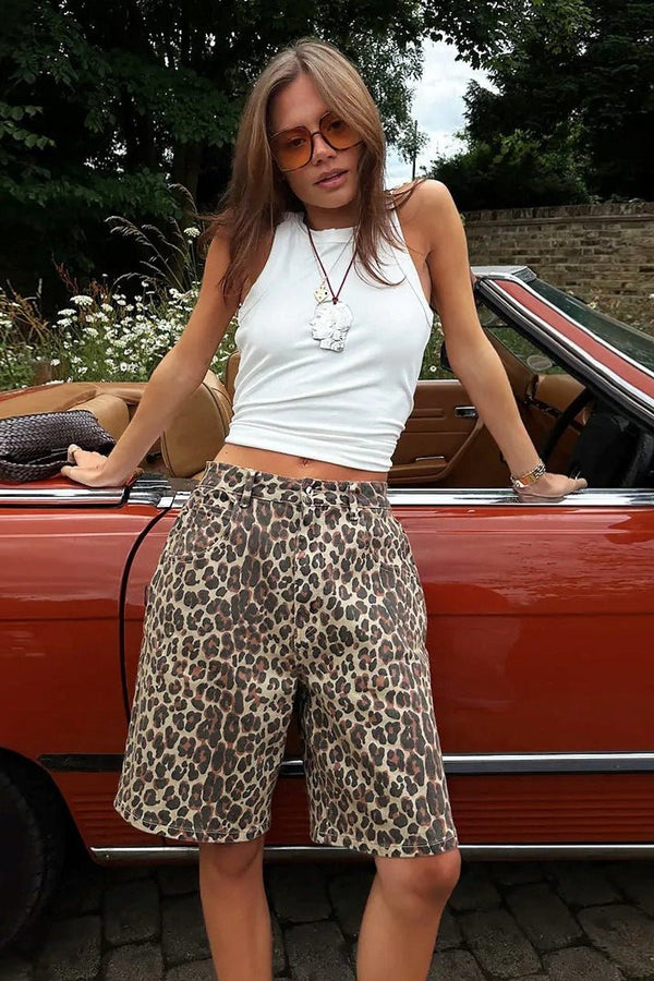 Nicole shorts met luipaardprint