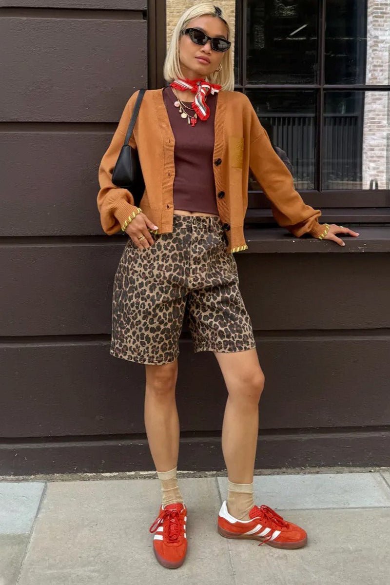 Nicole Leopard Print Shorts