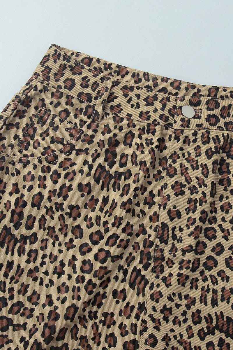 Nicole Leopard Print Shorts