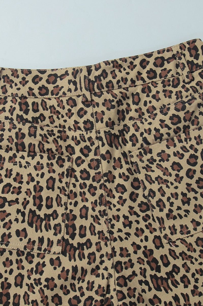 Nicole Leopard Print Shorts