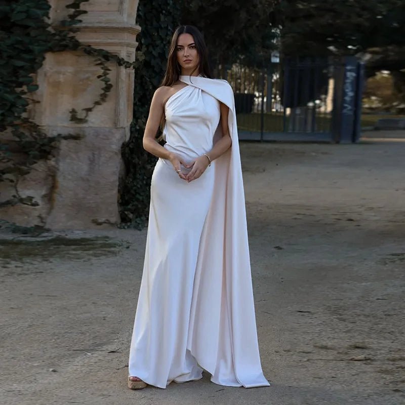 Bianca Halter Backless Satin Dress