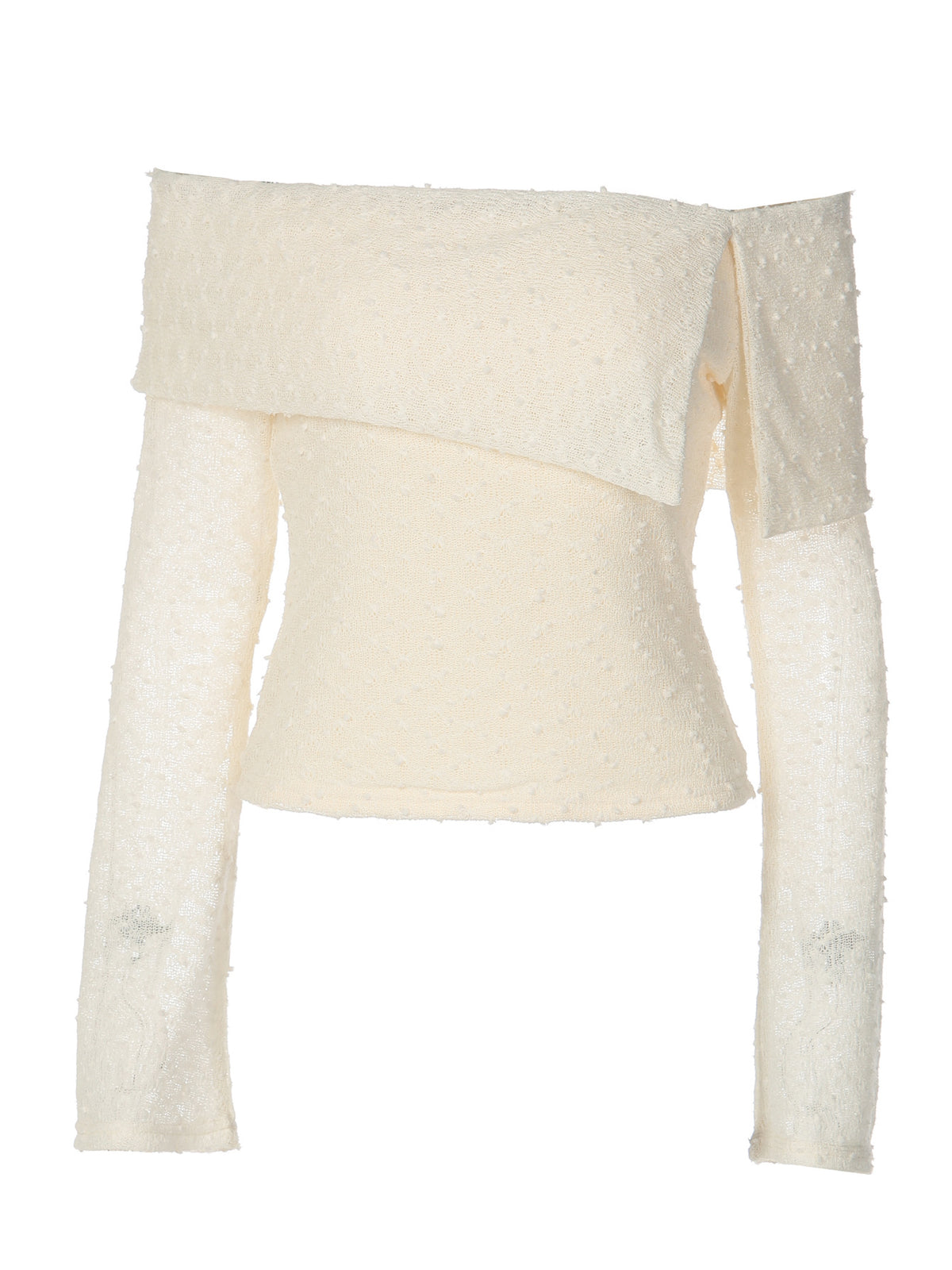 Brisa off-shoulder top met omgeslagen hals