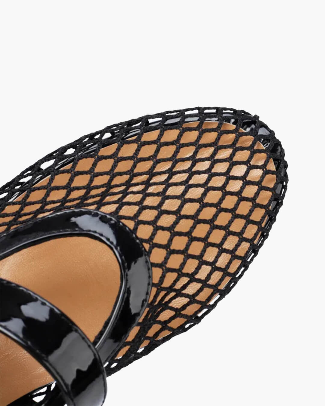 Mesh ballerina's Ondine met gesp