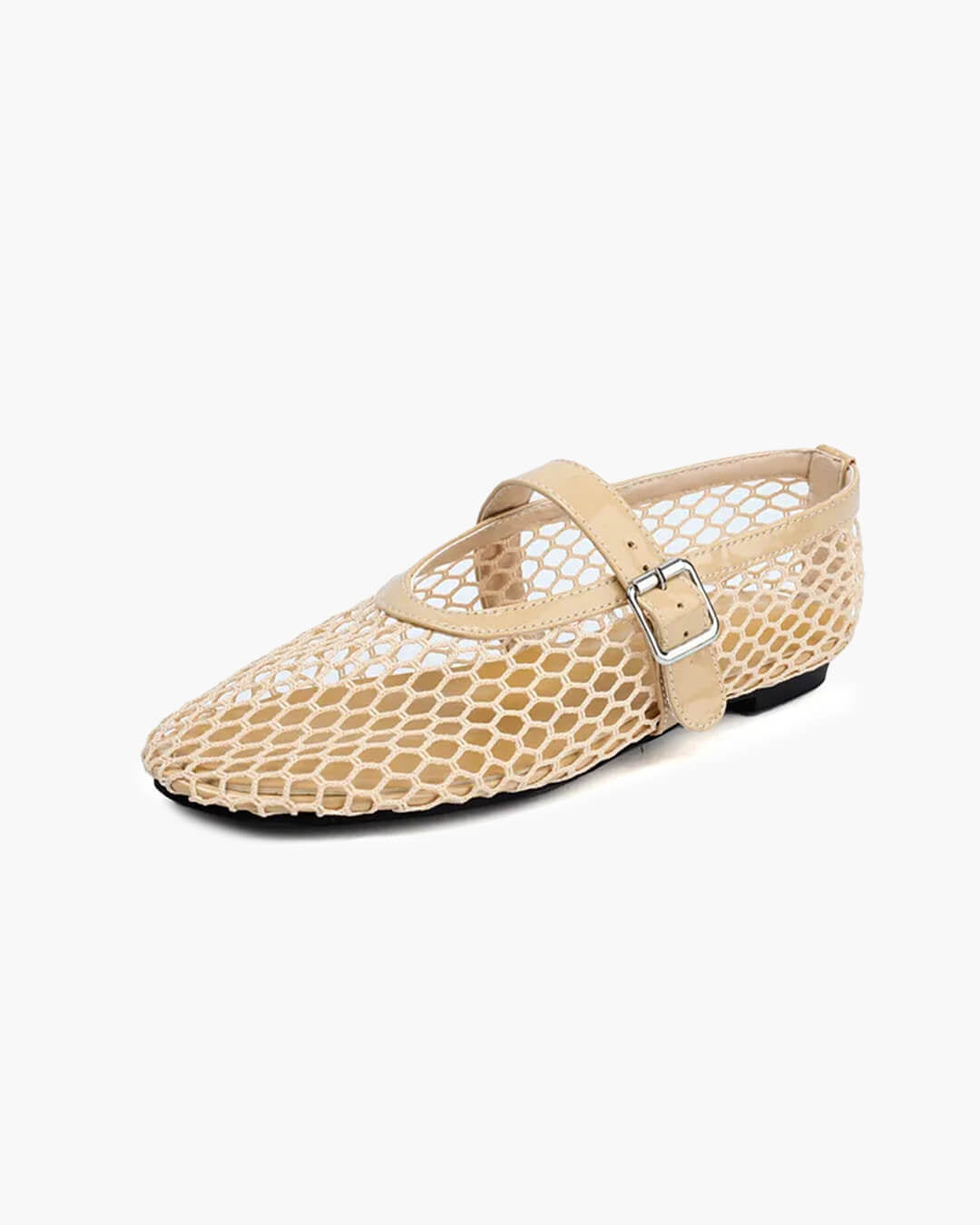 Mesh ballerina's Ondine met gesp