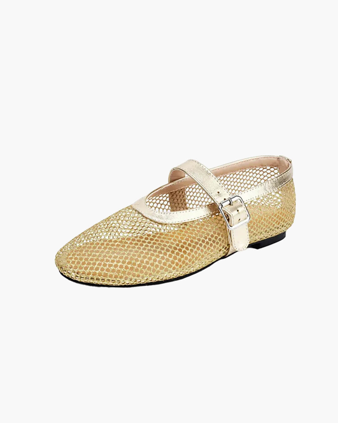 Mesh ballerina's Ondine met gesp