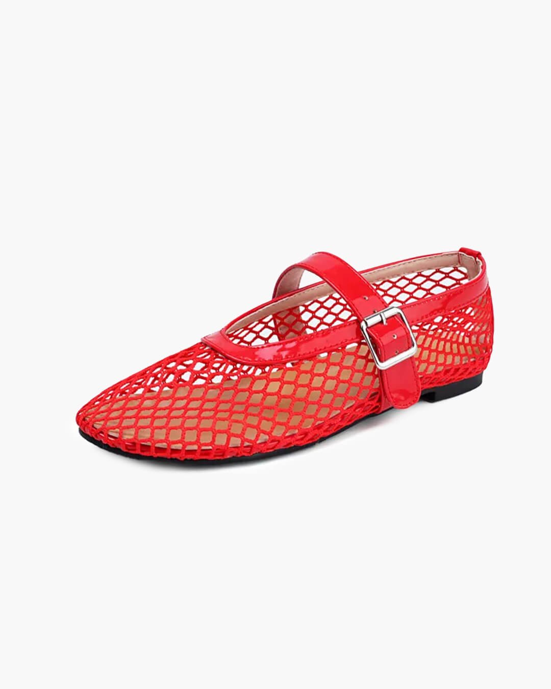 Mesh ballerina's Ondine met gesp