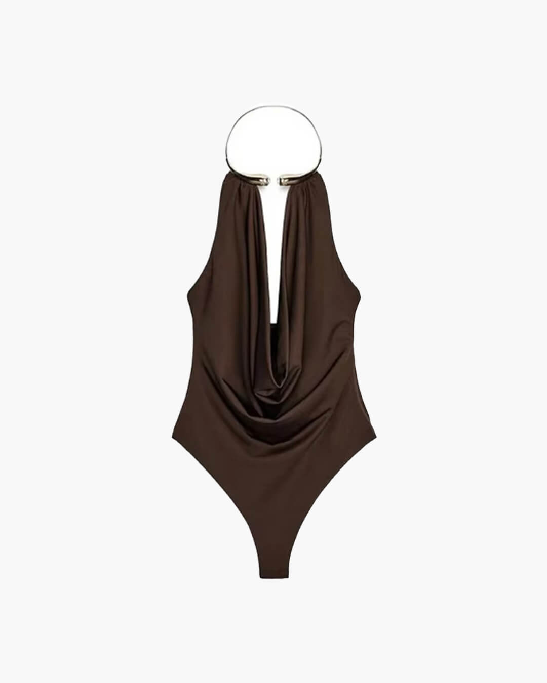 Gedrapeerde bodysuit met blote rug van Ophelia