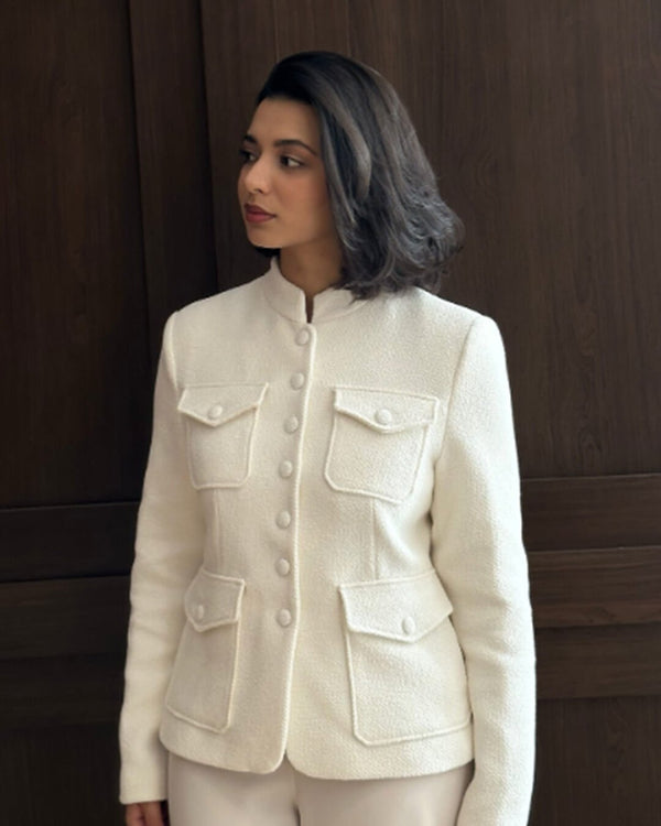 Ophelia blazer met knopen aan de voorkant en zakken