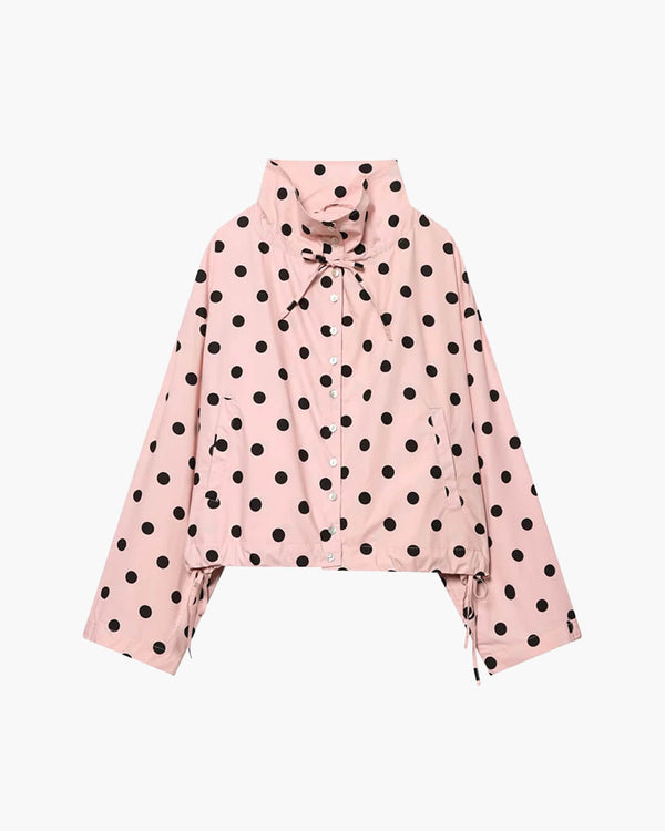 Patricia Polka Dot High Collar Jacket