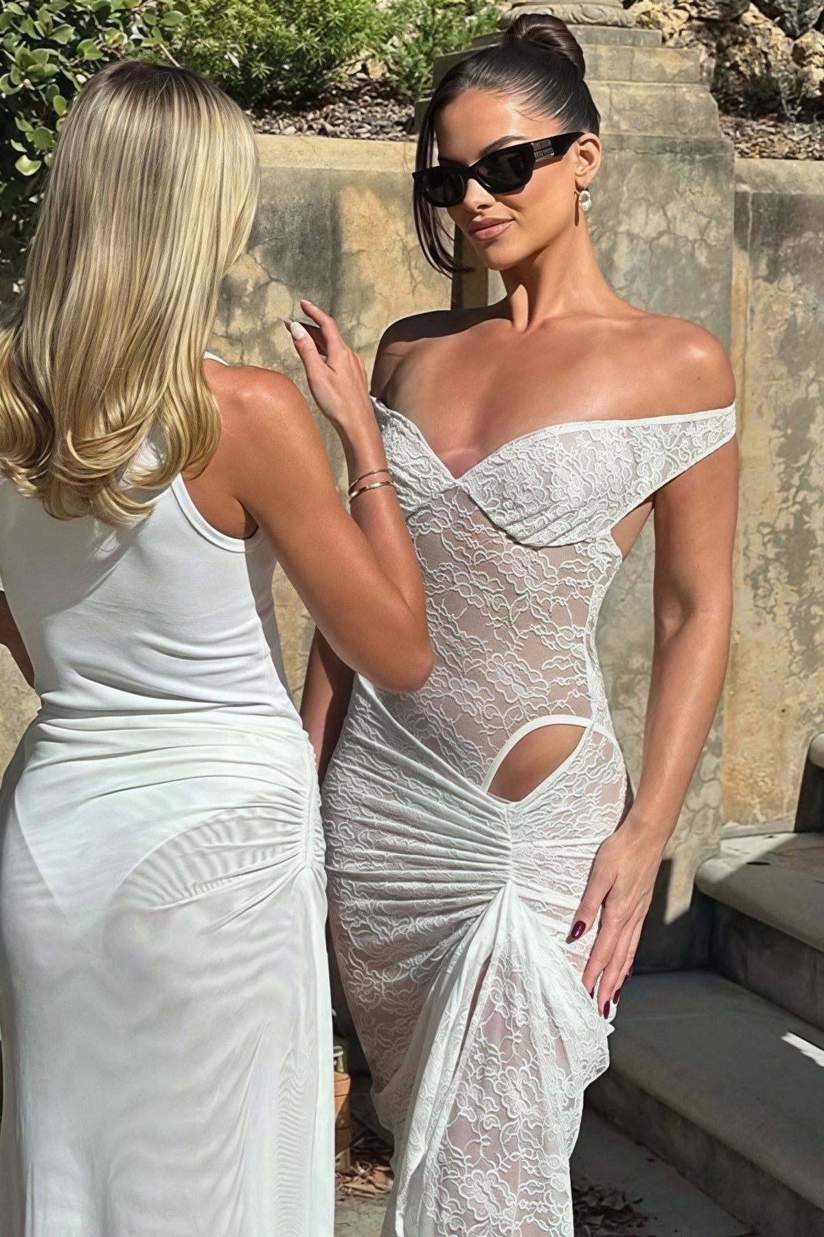 Beatrice Lace Patchwork Maxi Dress