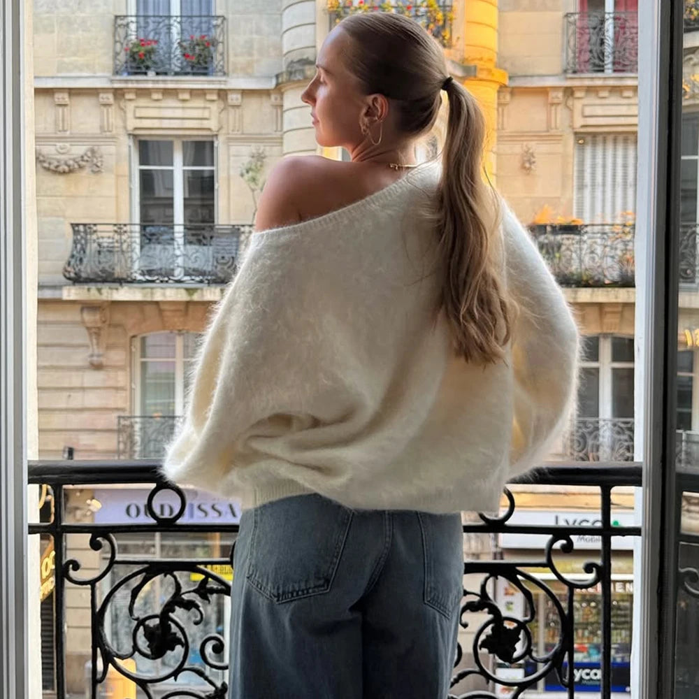 Oversized pluchen trui