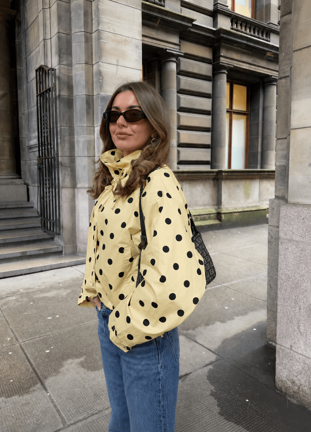 Presley Polka Dot Puff Sleeve Jacket