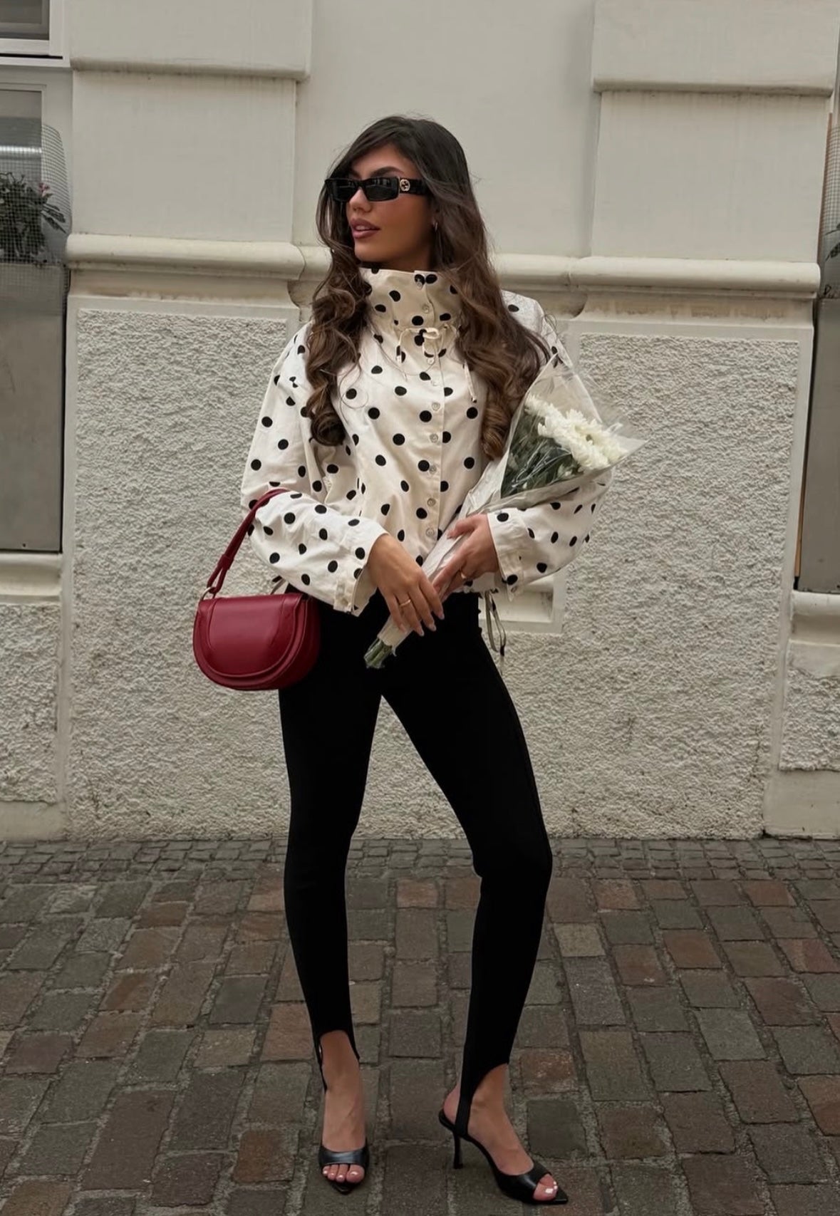 Presley Polka Dot Puff Sleeve Jacket
