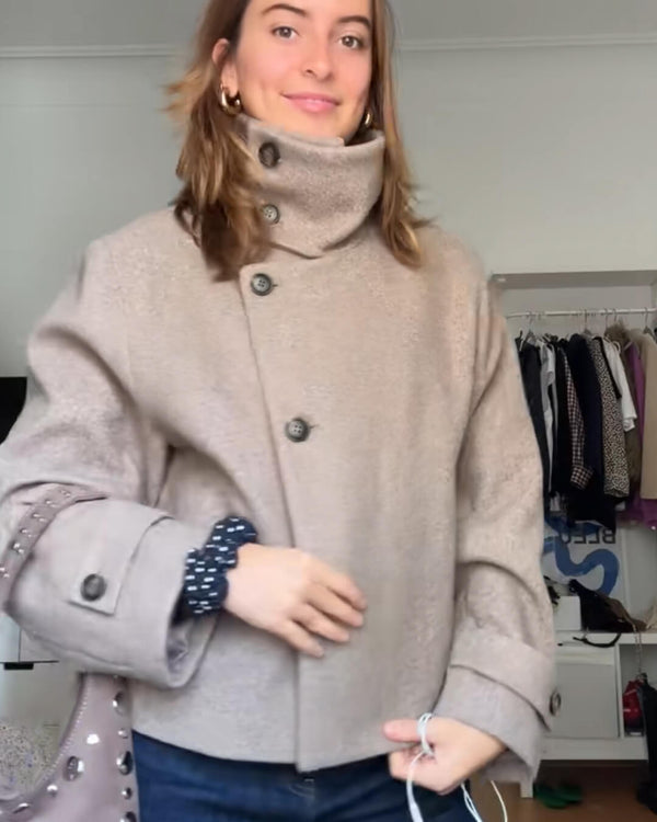 Ramona-jack met opstaande kraag