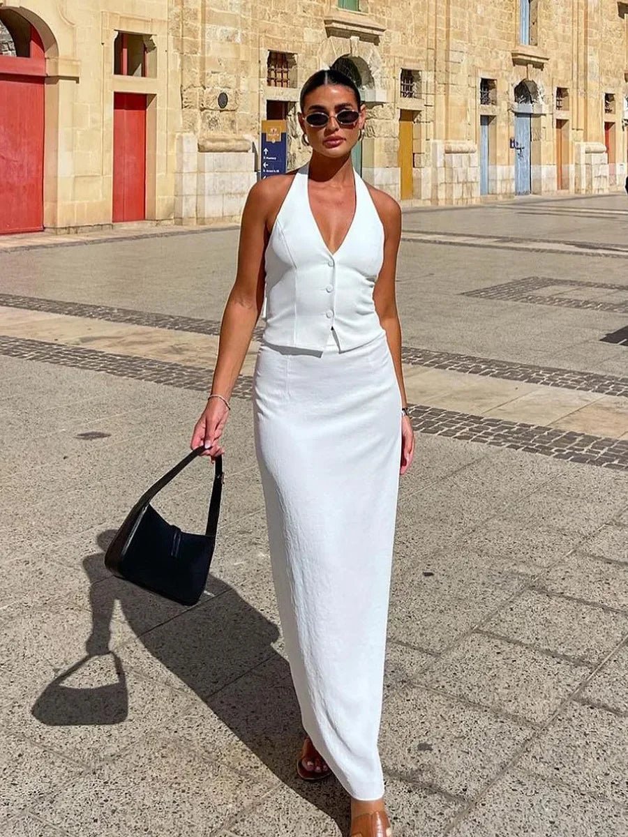 Reese-set met haltervest en rok