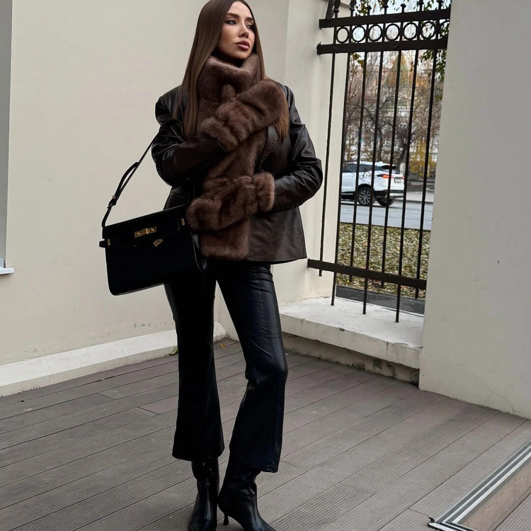 Rina bodywarmer met col van imitatiebont