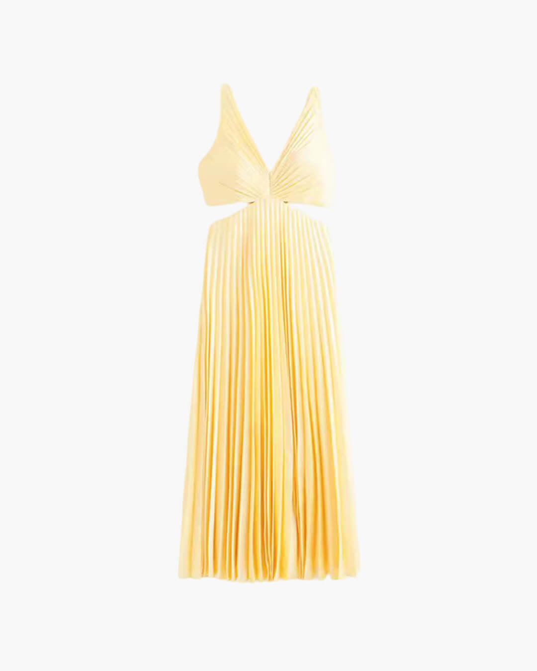 Rona mouwloze maxi-jurk met V-hals en uitsparing