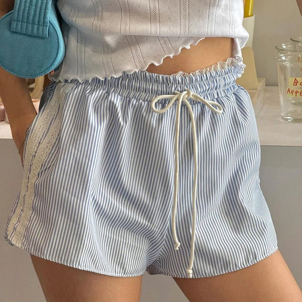Ruby gestreepte short met trekkoord