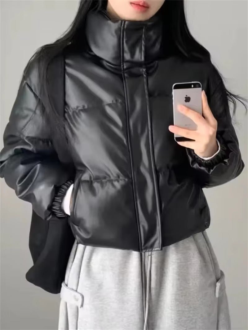 Samantha gewatteerde jas van imitatieleer