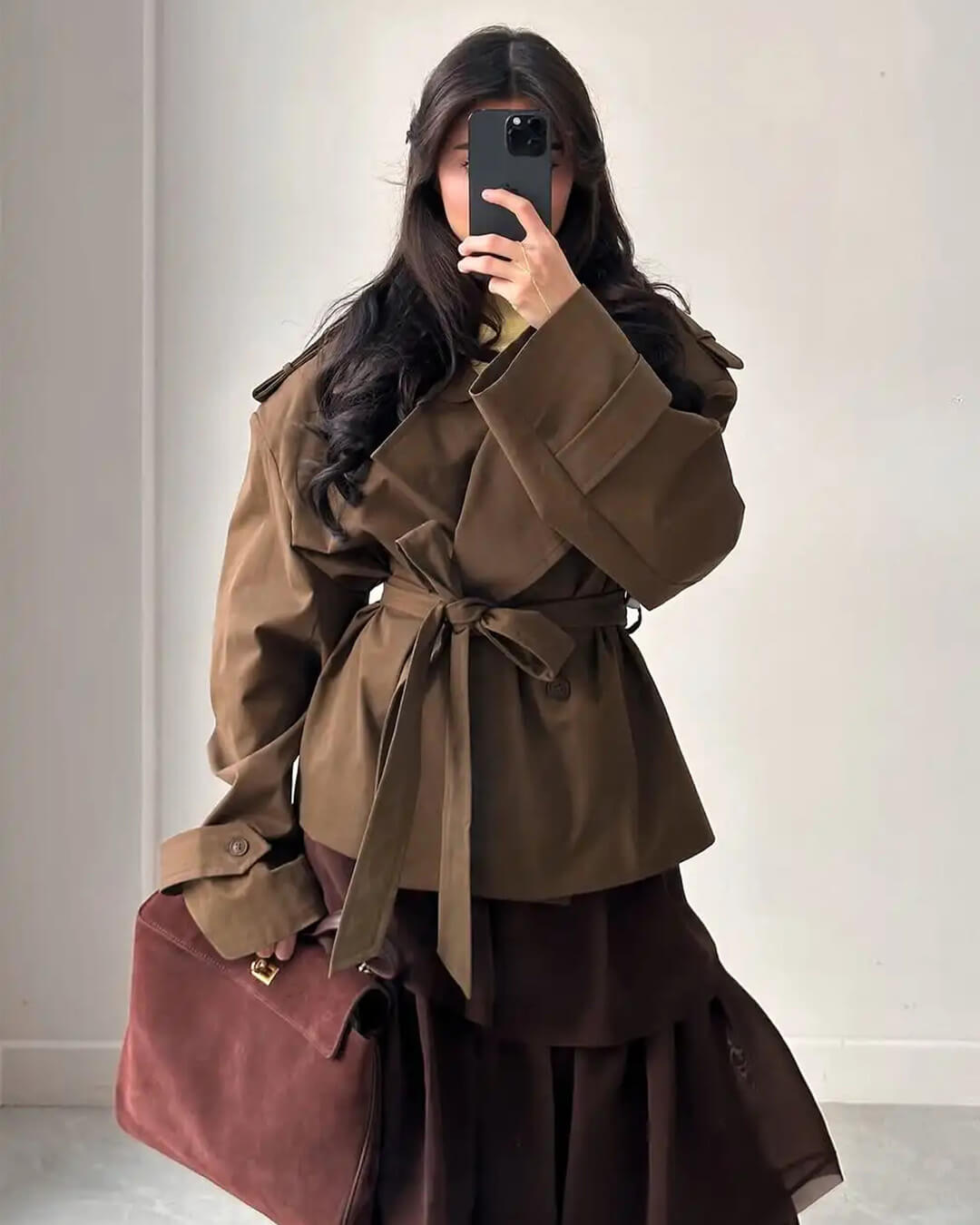 Sandy korte trenchcoat met veters